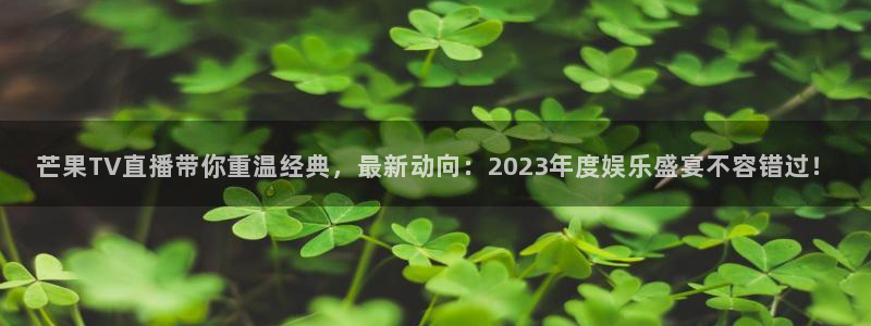 熊猫体育app下载：芒果TV直播带你重温经典，最新动向：2023年度娱乐盛宴不容错过！